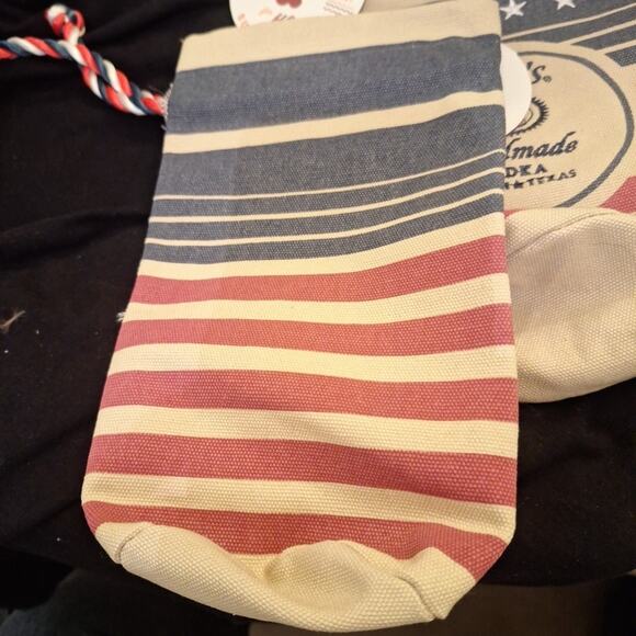 3 Limited Edition Tito's Vodka American Flag Logo Canvas Bags Bottle Covers - Picture 2 of 3